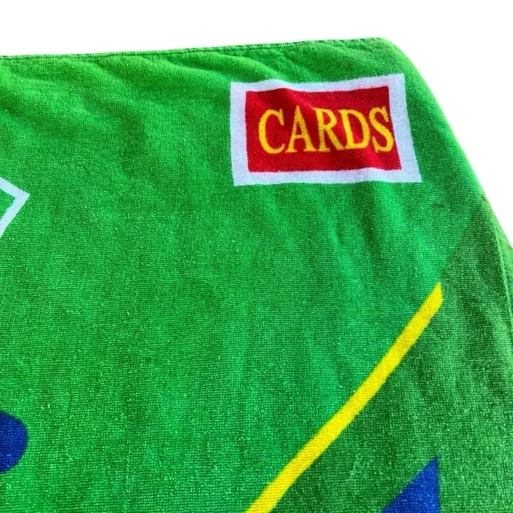 Jay Franco & Sons Blackjack Table Beach Towel Multicolor Cotton 30x59 Y2K HTF